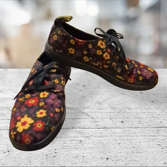 Dr Martens Korey Floral Canvas Shoe Size 5L 4M Unisex - Picture 1 of 15